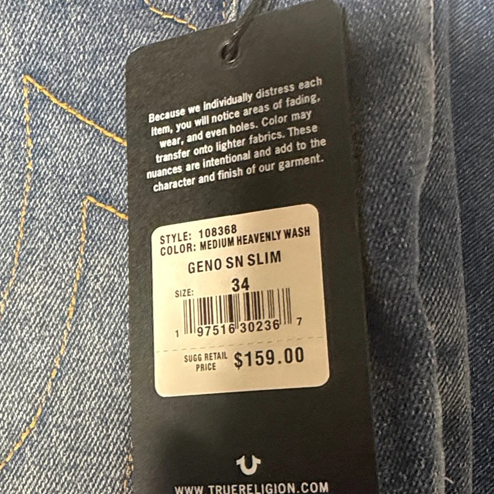 True Religion Men's Relaxed Blue Jeans